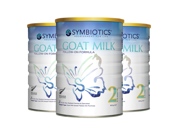 新西兰原装进口Symbiotics升倍较大婴儿配方羊奶粉（6罐装）2段（6-12月）800g